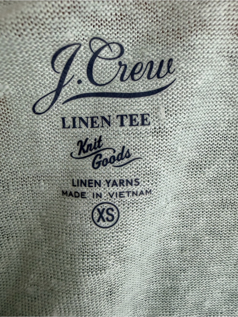J Crew Women’s Size XS Short Sleeve Scoop Neck Green Linen Tee - Picture 6 of 6